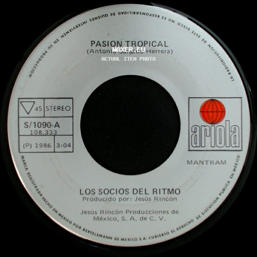 Los Socios Del Ritmo - Pasion Tropical / El Denge side A