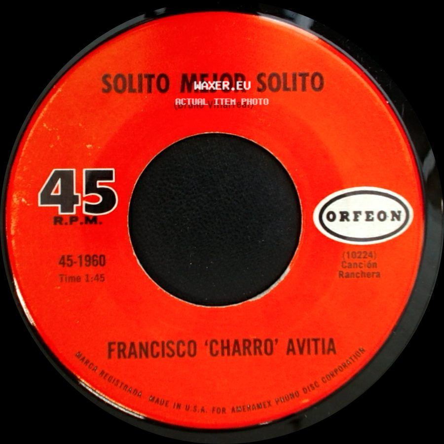 Francisco 'charro' Avitia - Cielo Azul / Cielo Nublado / Solito Mejor Solito side B