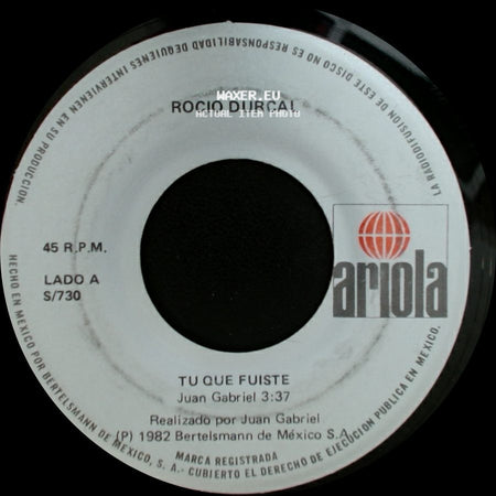 Rocio Durcal - Tu Que Fuiste / Olvidemonos side A