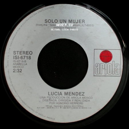 Lucia Mendez - Corazon De Piedra / Solo Un Mujer side B