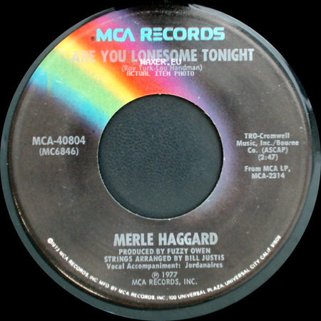 Merle Haggard - From Graceland To The Promised Land / Are You Lonesome Tonight side B
