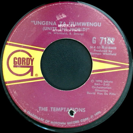 The Temptations - Ungena Za Ulimwengu (Unite The World) / Hum Along And Dance side A