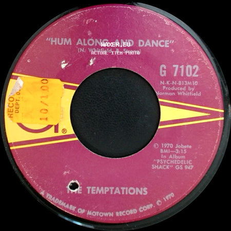The Temptations - Ungena Za Ulimwengu (Unite The World) / Hum Along And Dance side B