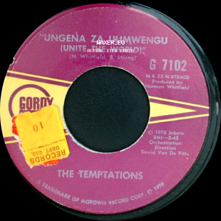 The Temptations - Hum Along And Dance / 'ungena Za Ulimwengu (Unite The World)' side B