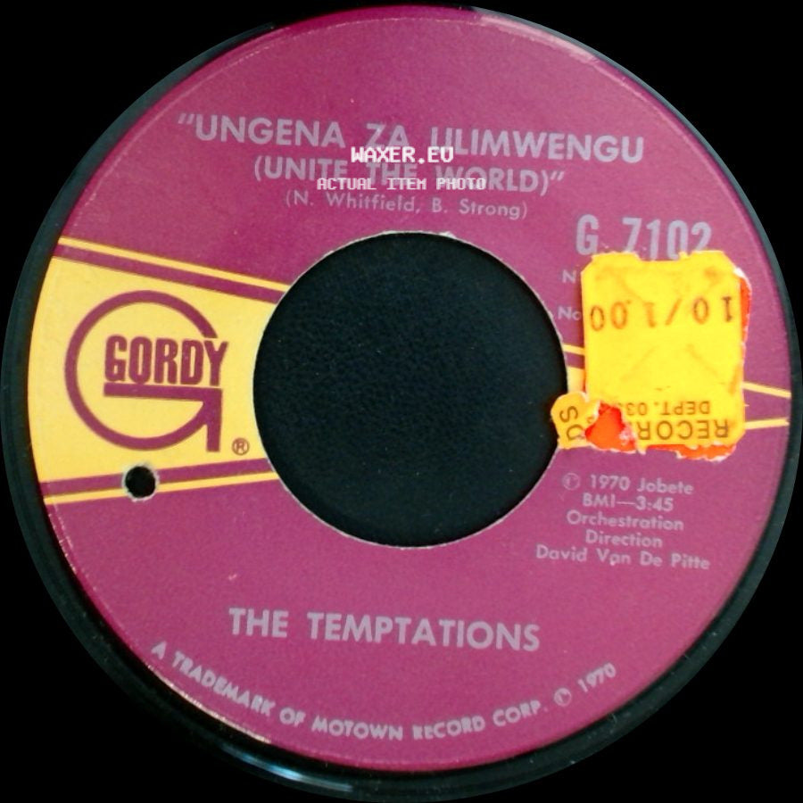 The Temptations - Hum Along And Dance / Ungena Za Ulimwengu (Unite The World) side B