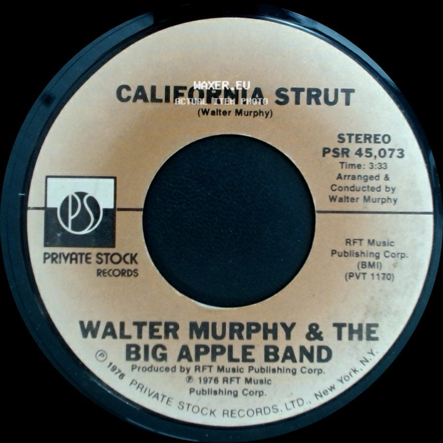 Walter Murphy & The Big Apple Band - California Strut / A Fifth Of Beethoven side A