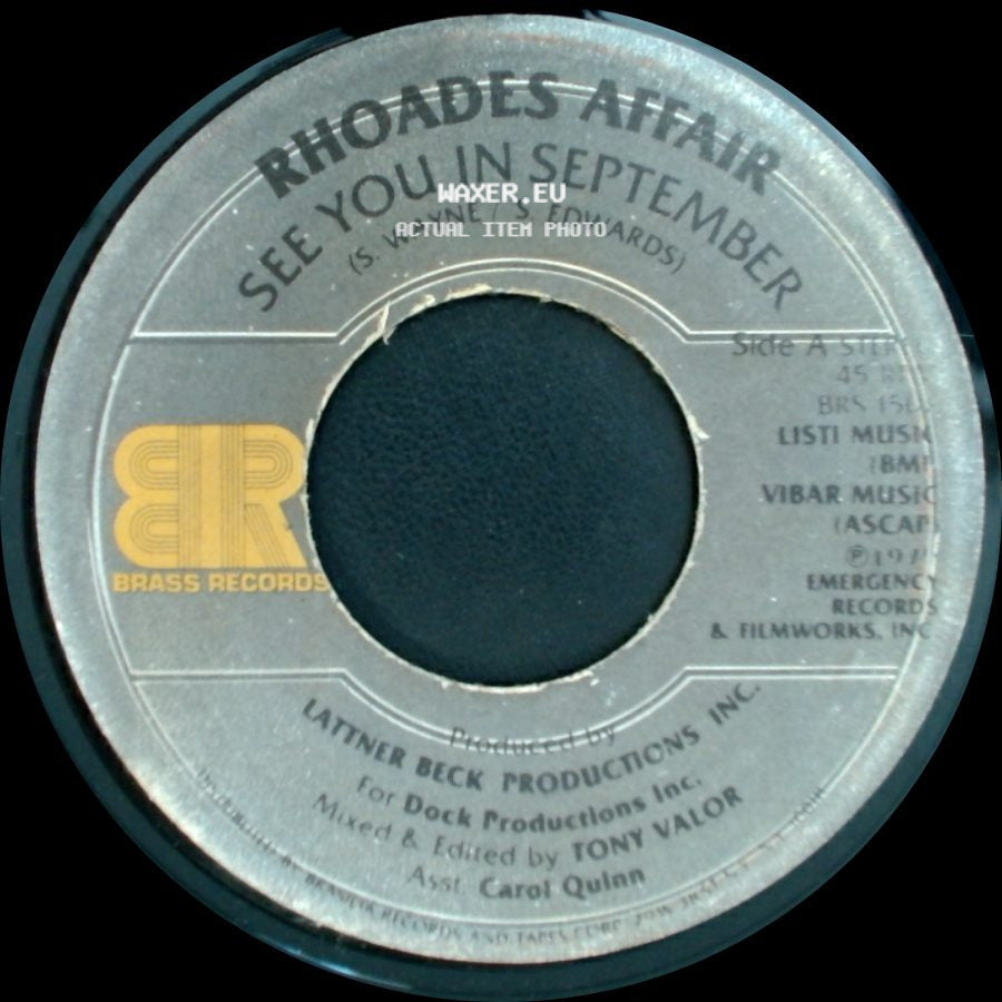 Rhoades Affair - See You In September / Tomorrow side A