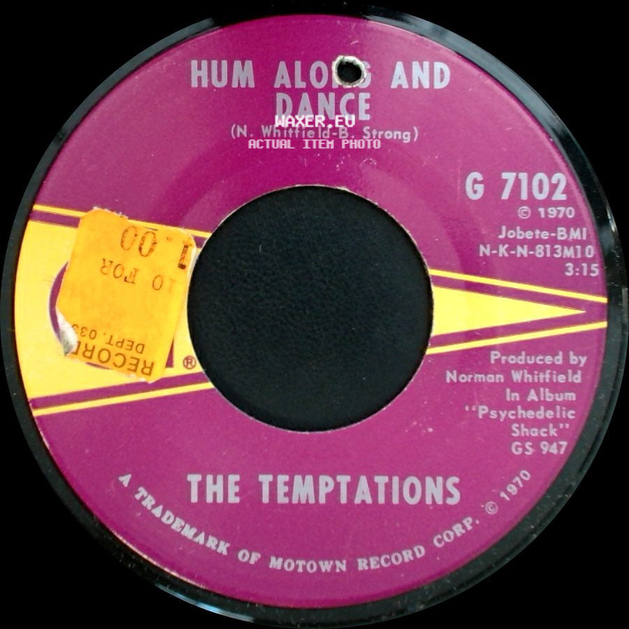 The Temptations - Hum Alone And Dance / Ungena Za Ulimwengu (Unite The World) side A