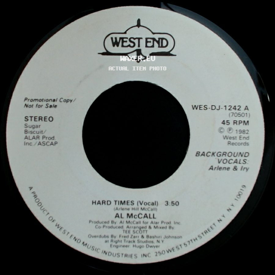 Al Mccall - Hard Times (Vocal) / Hard Times (Vocal) side A