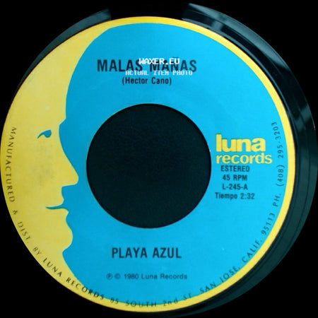 Playa Azul - Morenita Encantadora / Malas Mañas side B