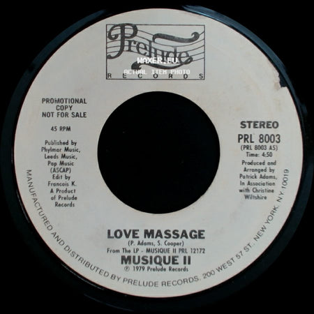 Musique Ii - Number One / Love Massage side B