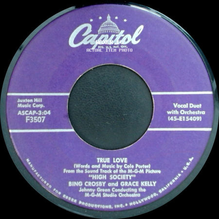 Bing Crosby And Grace Kelly / Bing Crosby And Frank Sinatra - True Love / Well Did You Evah? side A