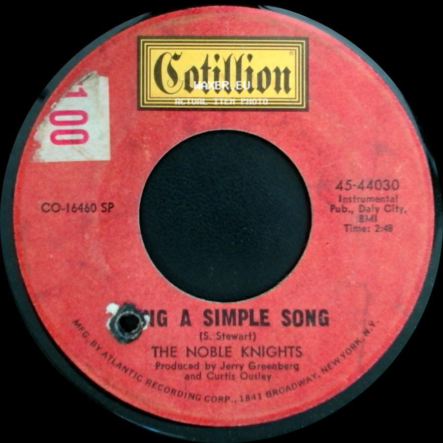 The Noble Knights - Movin' Part Iv / Sing A Simple Song side B