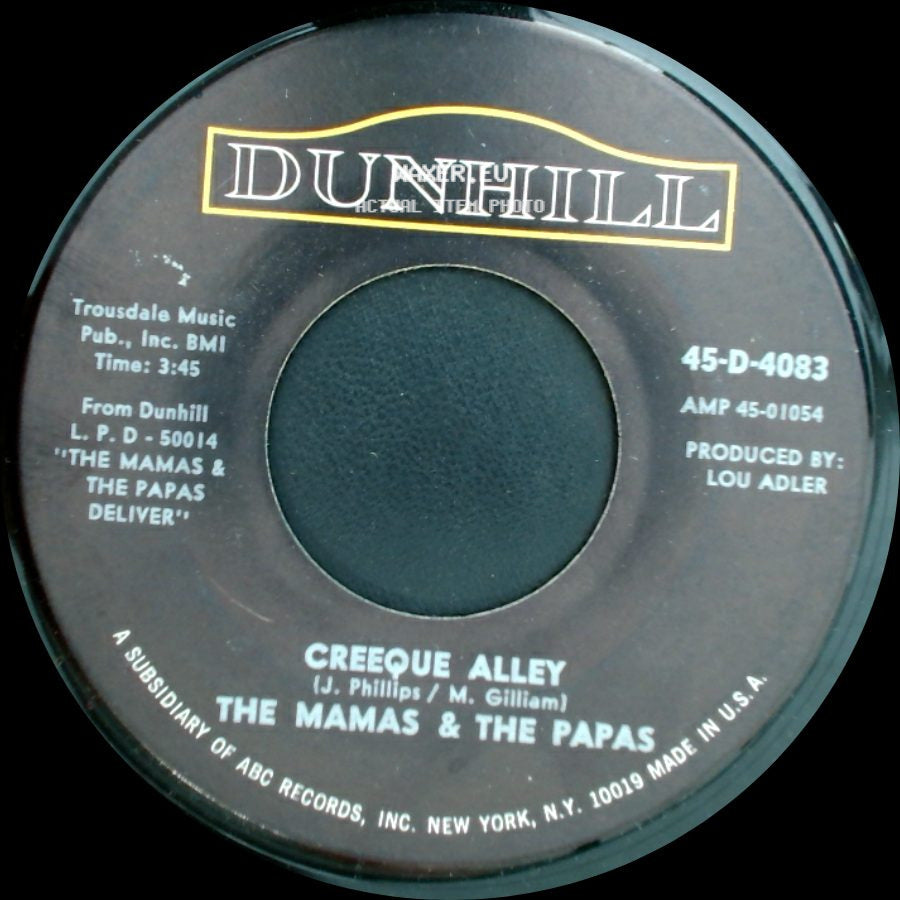The Mamas & The Papas - Creeque Alley / Did You Ever Want To Cry side A