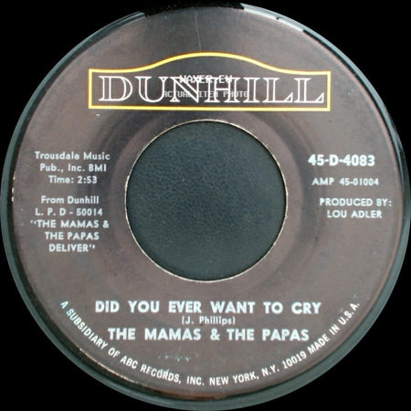 The Mamas & The Papas - Creeque Alley / Did You Ever Want To Cry side B