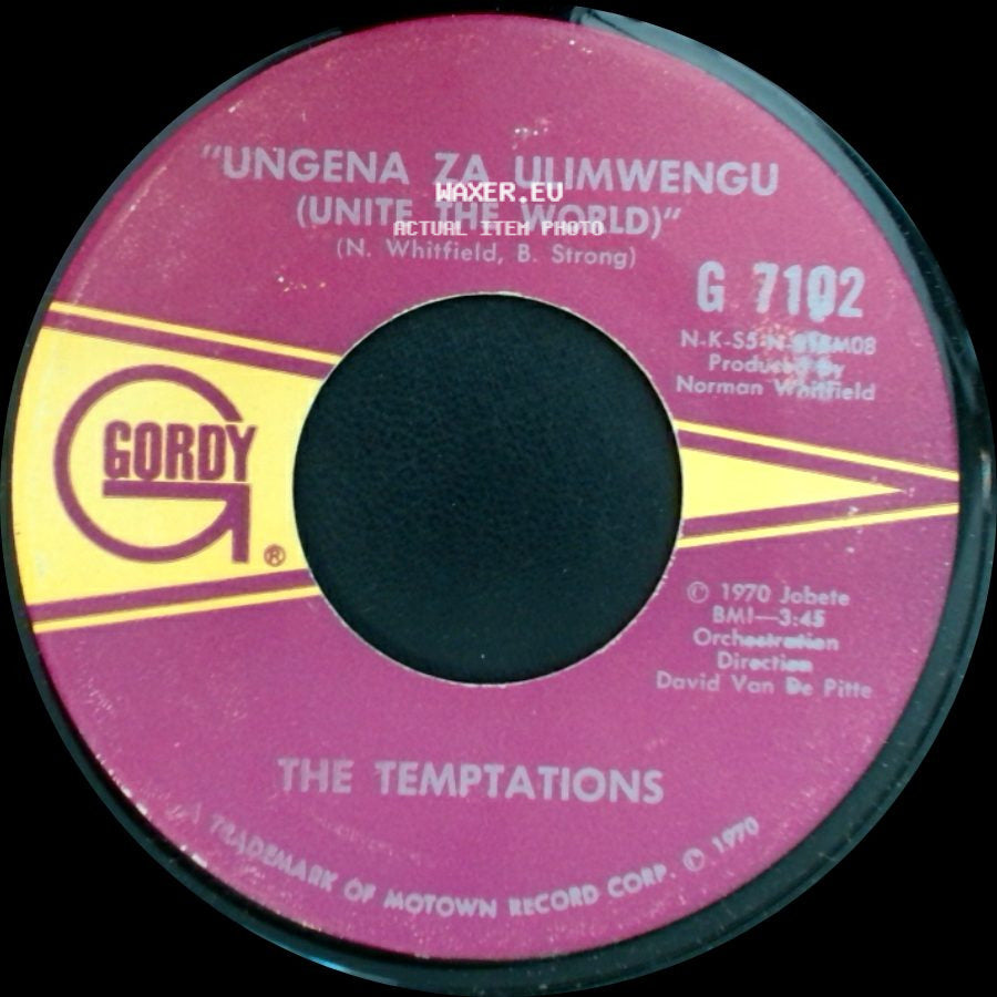 The Temptations - Ungena Za Ulimwengu (Unite The World) / Hum Along And Dance side A