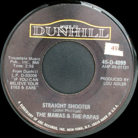 The Mamas & The Papas - Twelve Thirty (Young Girls Are Coming To The Canyon) / Straight Shooter side B