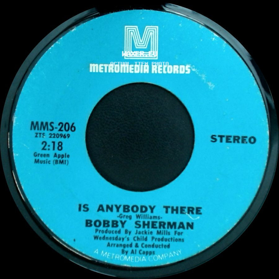 Bobby Sherman - Is Anybody There / Cried Like A Baby side A