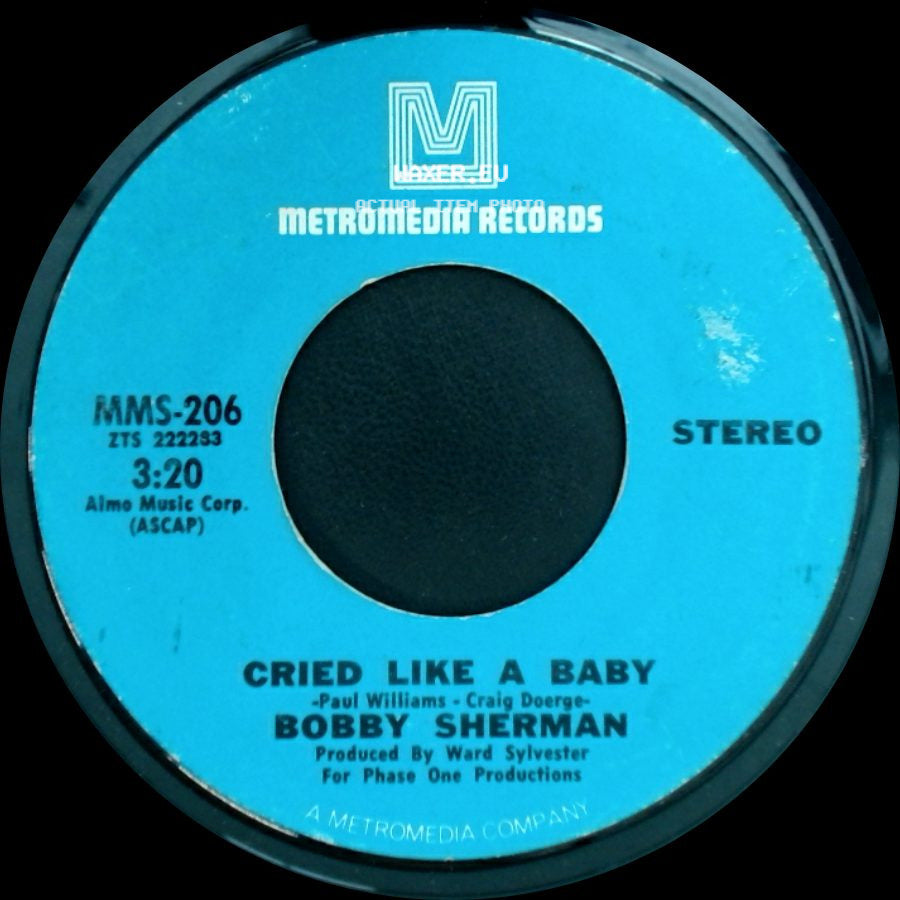 Bobby Sherman - Is Anybody There / Cried Like A Baby side B