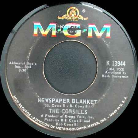 The Cowsills - Indian Lake / Newspaper Blanket side B