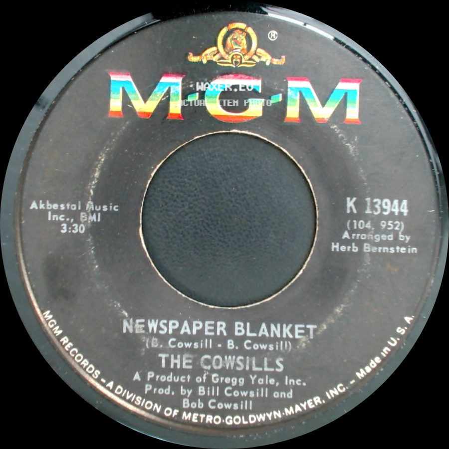 The Cowsills - Indian Lake / Newspaper Blanket side B