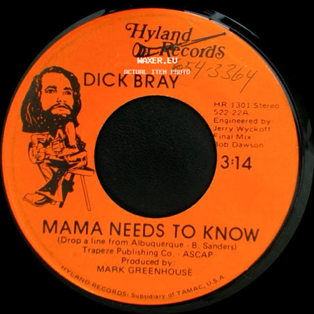 Dick Bray - Mama Needs To Know / He'll Have To Go side A