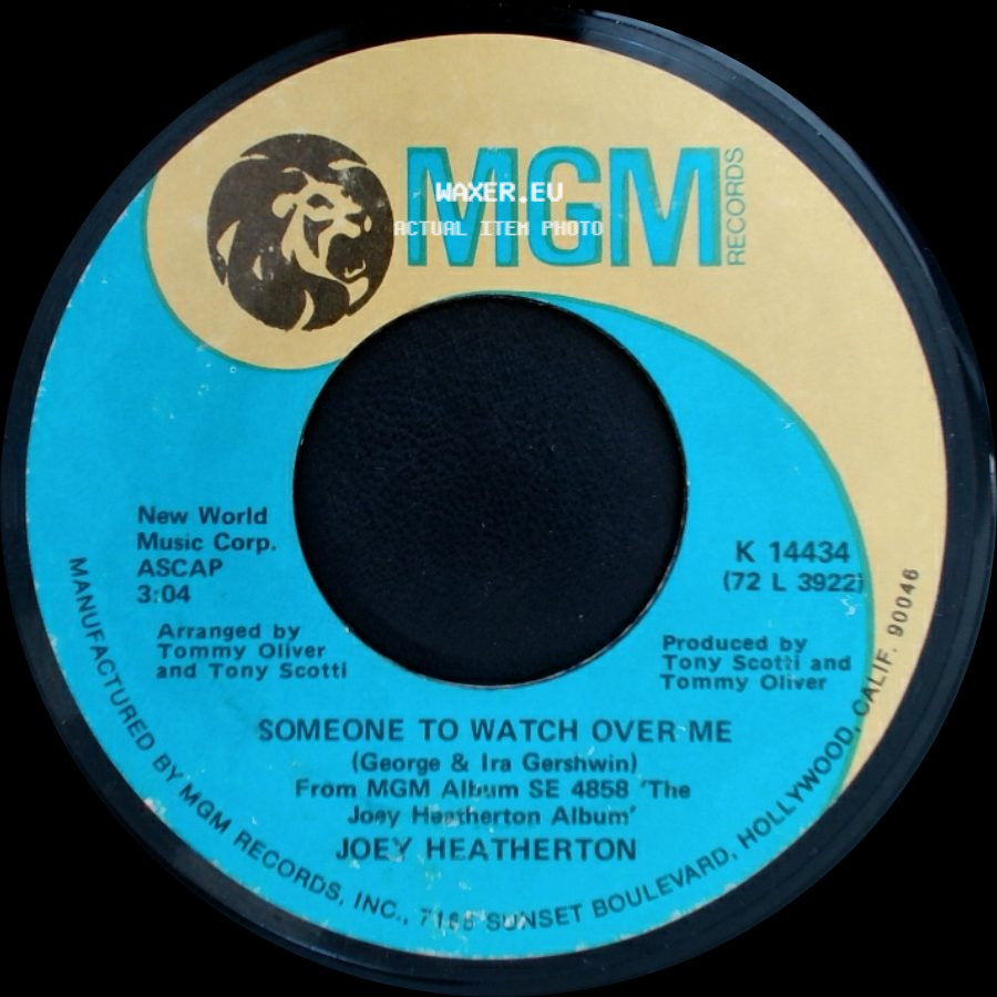 Joey Heatherton - I'm Sorry / Someone To Watch Over Me side B