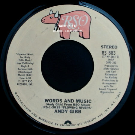 Andy Gibb - Words And Music / (Love Is) Thicker Than Water side A