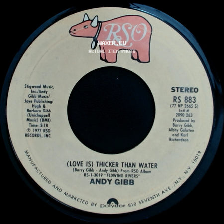 Andy Gibb - Words And Music / (Love Is) Thicker Than Water side B