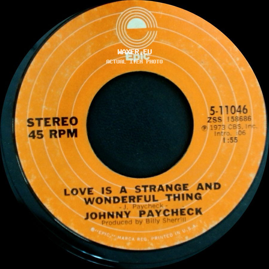 Johnny Paycheck - Song And Dance Man / Love Is A Strange And Wonderful Thing side B