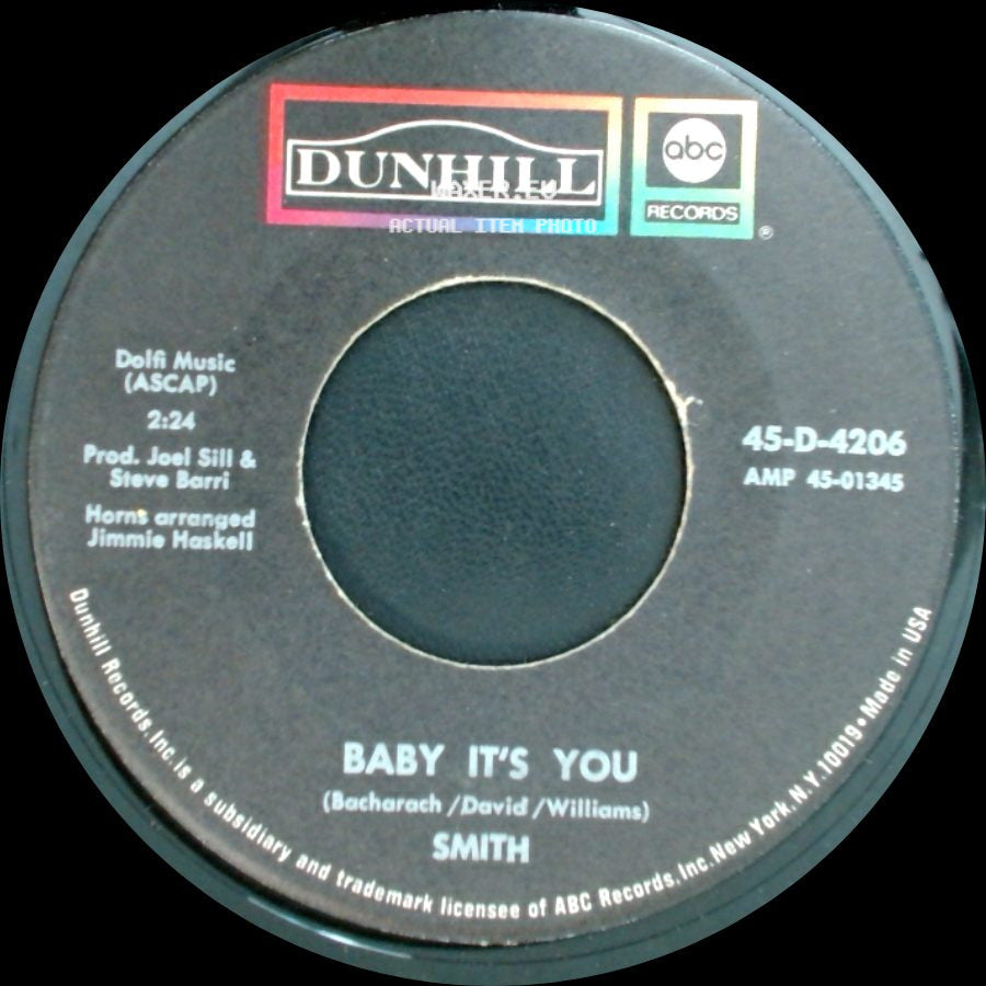 Smith - Baby It's You / I Don't Believe (I Believe) side A