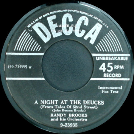 Randy Brooks And His Orchestra - A Night At The Deuces / Harlem Nocturne side A