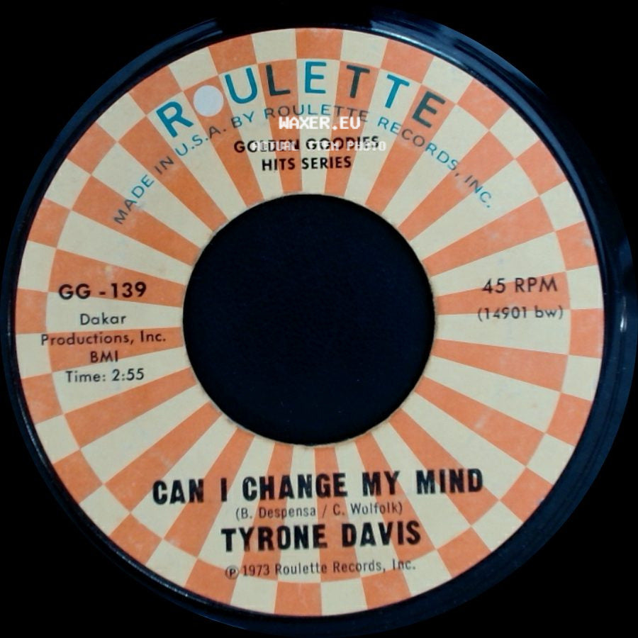 Eddie Holman / Tyrone Davis - Hey There Lonely Girl / Can I Change My Mind side B