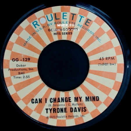 Eddie Holman / Tyrone Davis - Hey There Lonely Girl / Can I Change My Mind side B