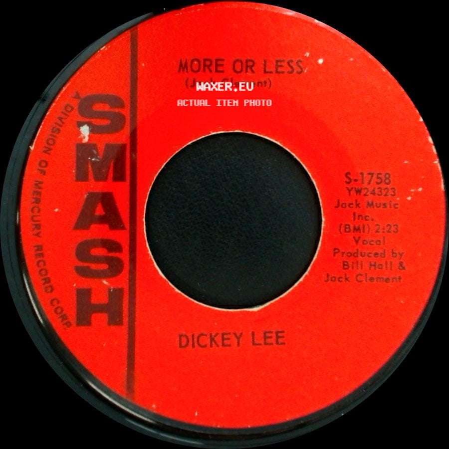 Dickey Lee - More Or Less / Patches (Barry Mann & Larry Kolber) side A