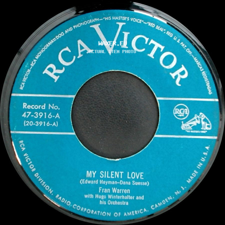 Fran Warren With Hugo Winterhalter And His Orchestra / Fran Warren - Look To The Rainbow / My Silent Love side B