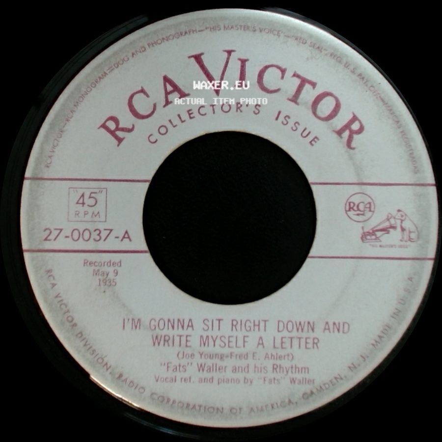 "Fats" Waller And His Rhythm - It's A Sin To Tell A Lie / I'm Gonna Sit Right Down And Write Myself A Letter side B