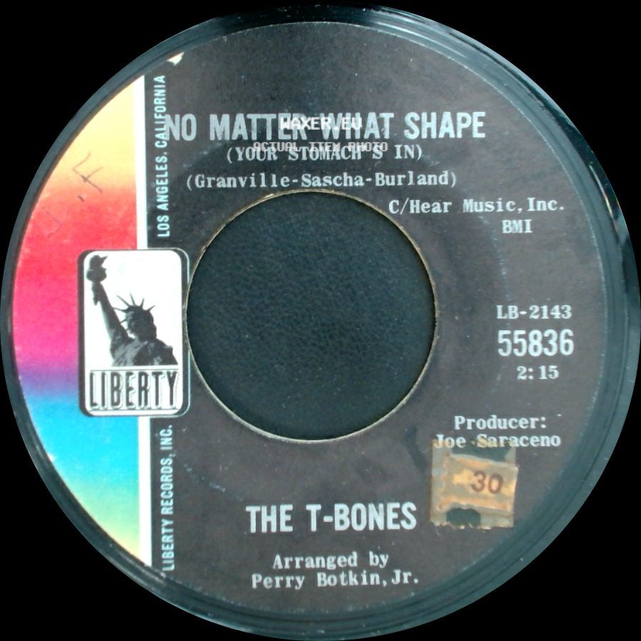 The T-Bones - No Matter What Shape (Your Stomach's In) / Feelin' Fine side A