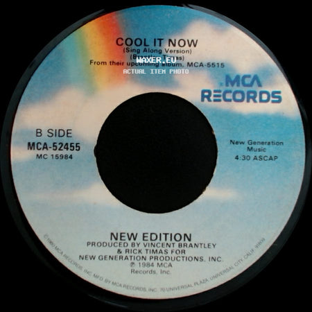 New Edition - Cool It Now / Cool It Now (Sing Along Version) side B