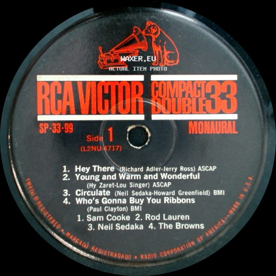 Sam Cooke, Rod Lauren, Neil Sedaka, The Browns - Unknown Title A / Unknown Title B side A