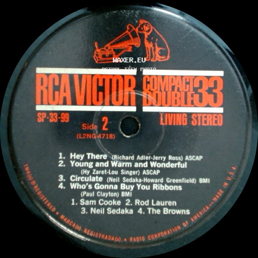 Sam Cooke, Rod Lauren, Neil Sedaka, The Browns - Unknown Title A / Unknown Title B side B