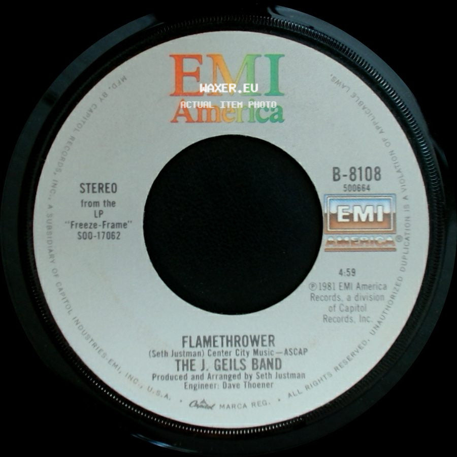 The J. Geils Band - Freeze-Frame / Flamethrower side B