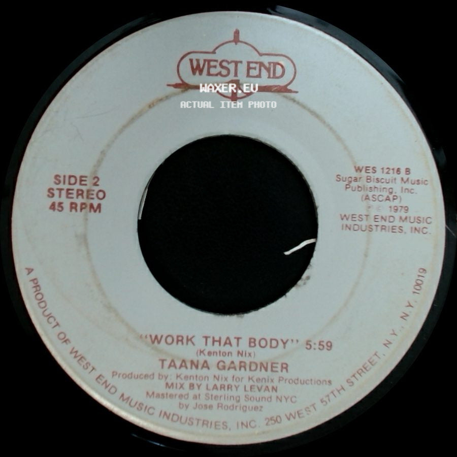 Tasha Gardner / Taana Gardner - Work That Body / Work That Body side B