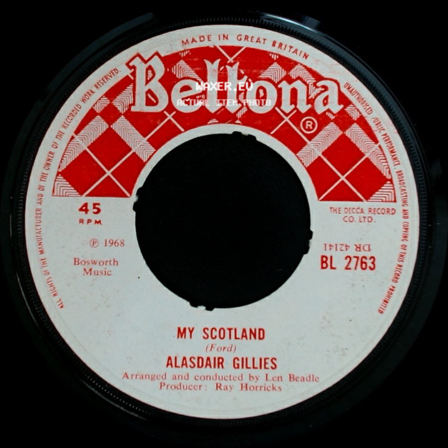 Alasdair Gillies - Many A Day / My Scotland side B