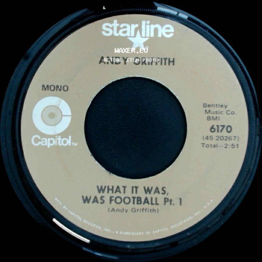 Andy Griffith - What It Was, Was Football Pt. 1 / What It Was, Was Football Pt. 2 side A