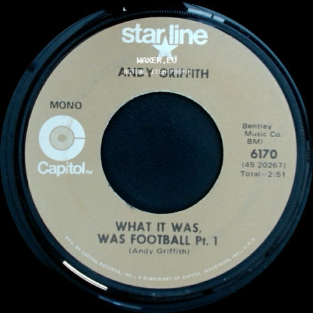 Andy Griffith - What It Was, Was Football Pt. 1 / What It Was, Was Football Pt. 2 side A