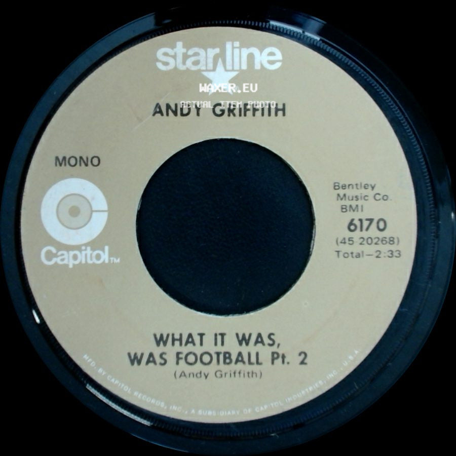 Andy Griffith - What It Was, Was Football Pt. 1 / What It Was, Was Football Pt. 2 side B
