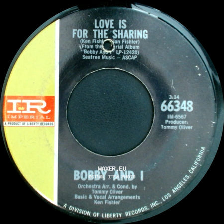 Bobby And I - Love Is For The Sharing / Catching The Time In Your Hand (Jan's Waltz) side A