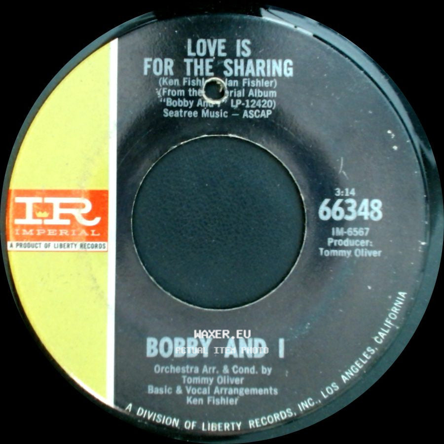 Bobby And I - Love Is For The Sharing / Catching The Time In Your Hand (Jan's Waltz) side A