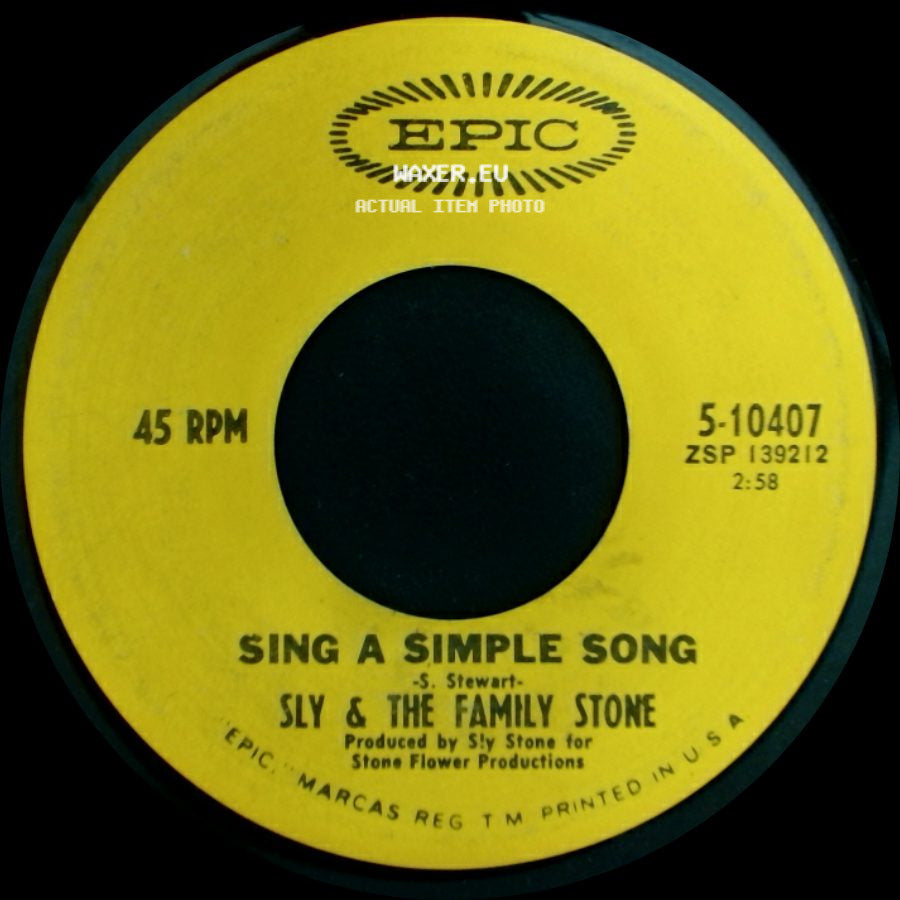 Sly & The Family Stone - Everyday People / Sing A Simple Song side B